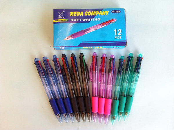 עט 0.7mm עם 4 צבעי דיו