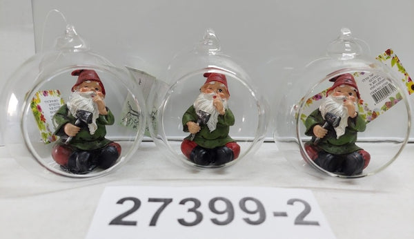 גמד יושב בכדור זכוכית 80 מ"מ
