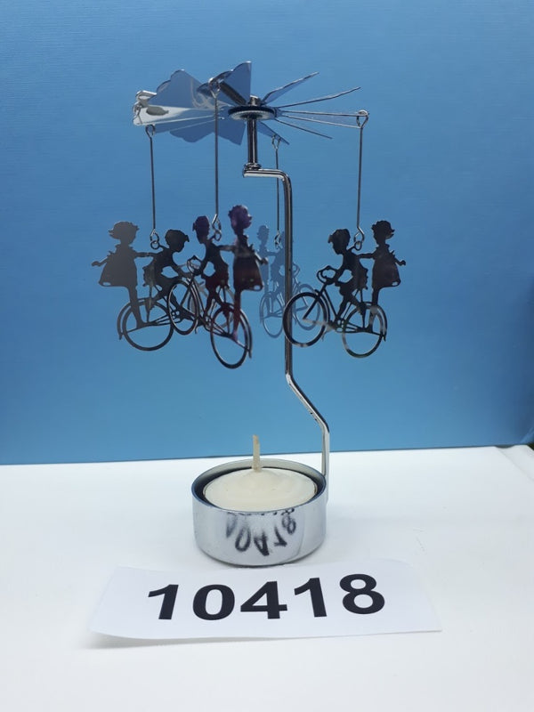 קרוסלה מסתובבת 4 תליונים, ילדים באופניים