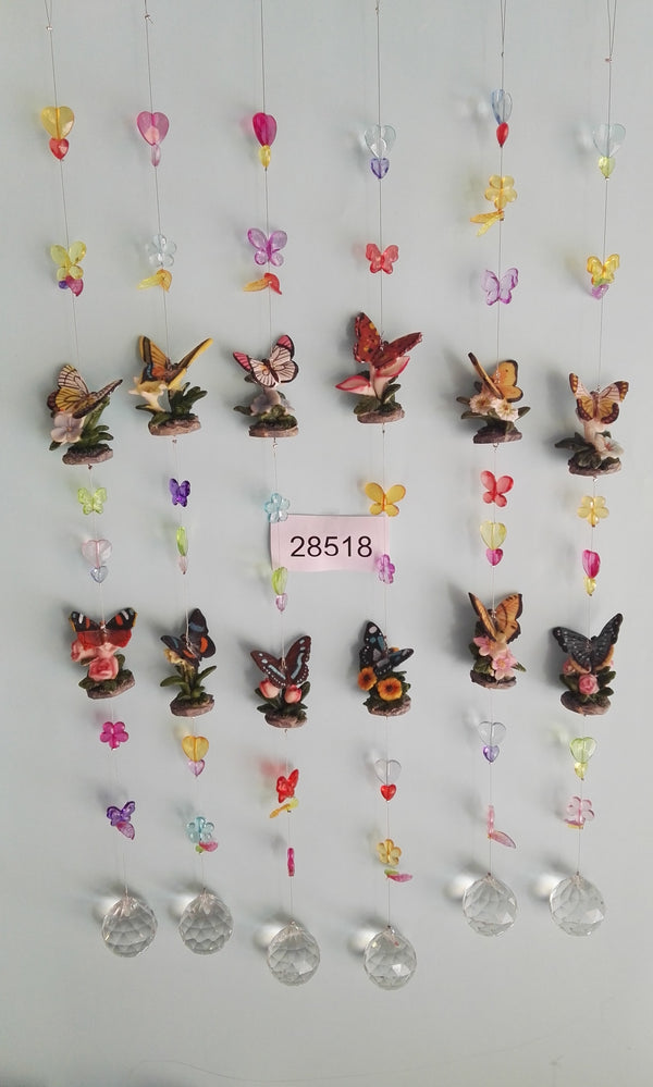 מובייל צבעוני 2 פרפרים עם קישוטי אקרילים